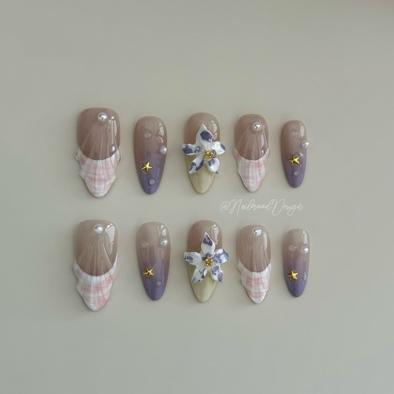 Lilac Sea Mist Press-ons