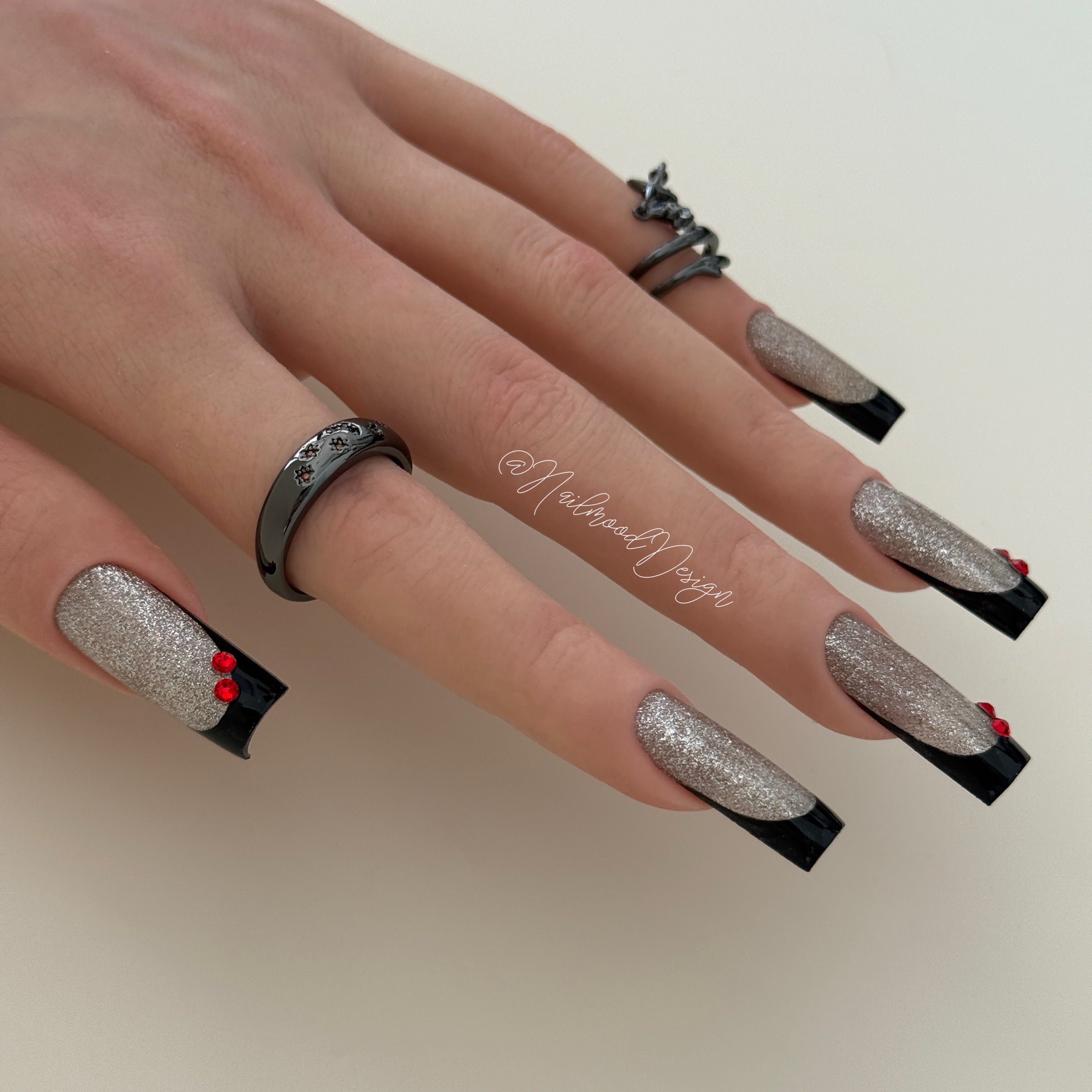 Diamond Cherry Clash Press-ons