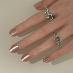 Nude Glow Press-ons Short Square