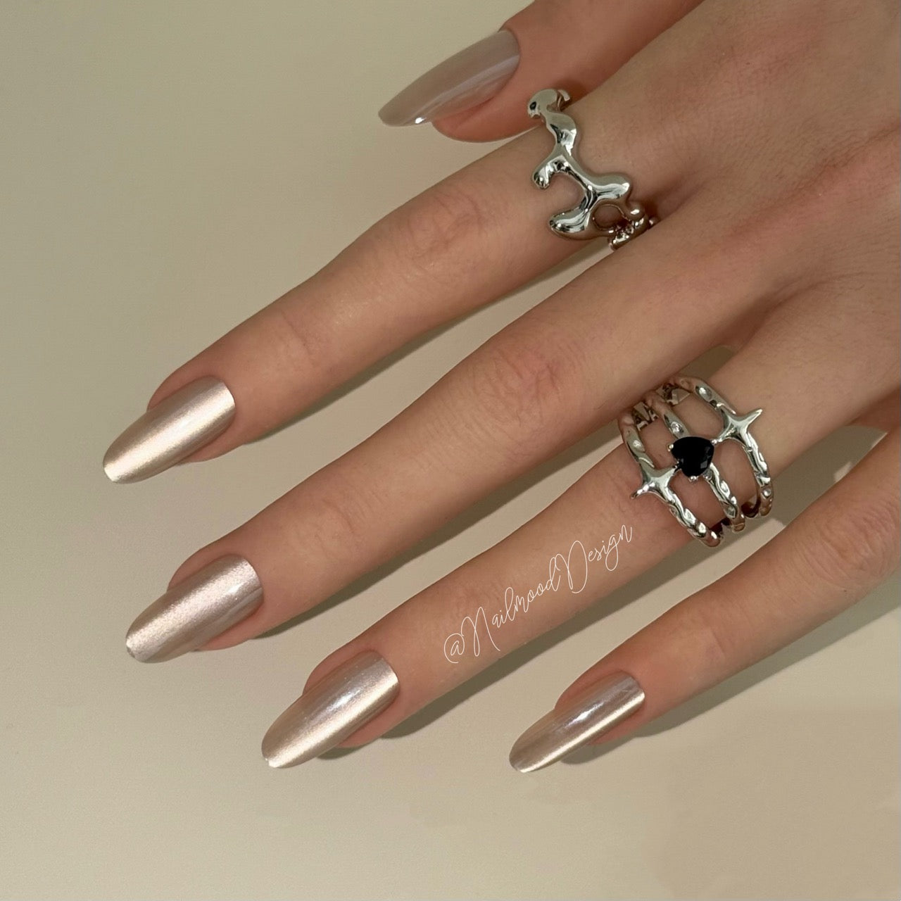 Nude Glow Press-ons Long Oral