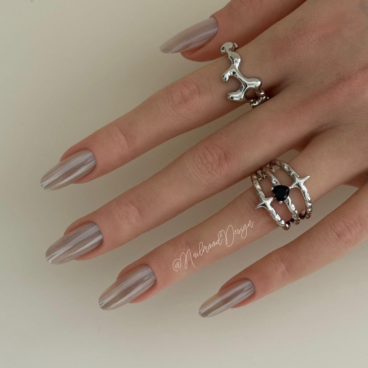 Nude Glow Press-ons Long Oral