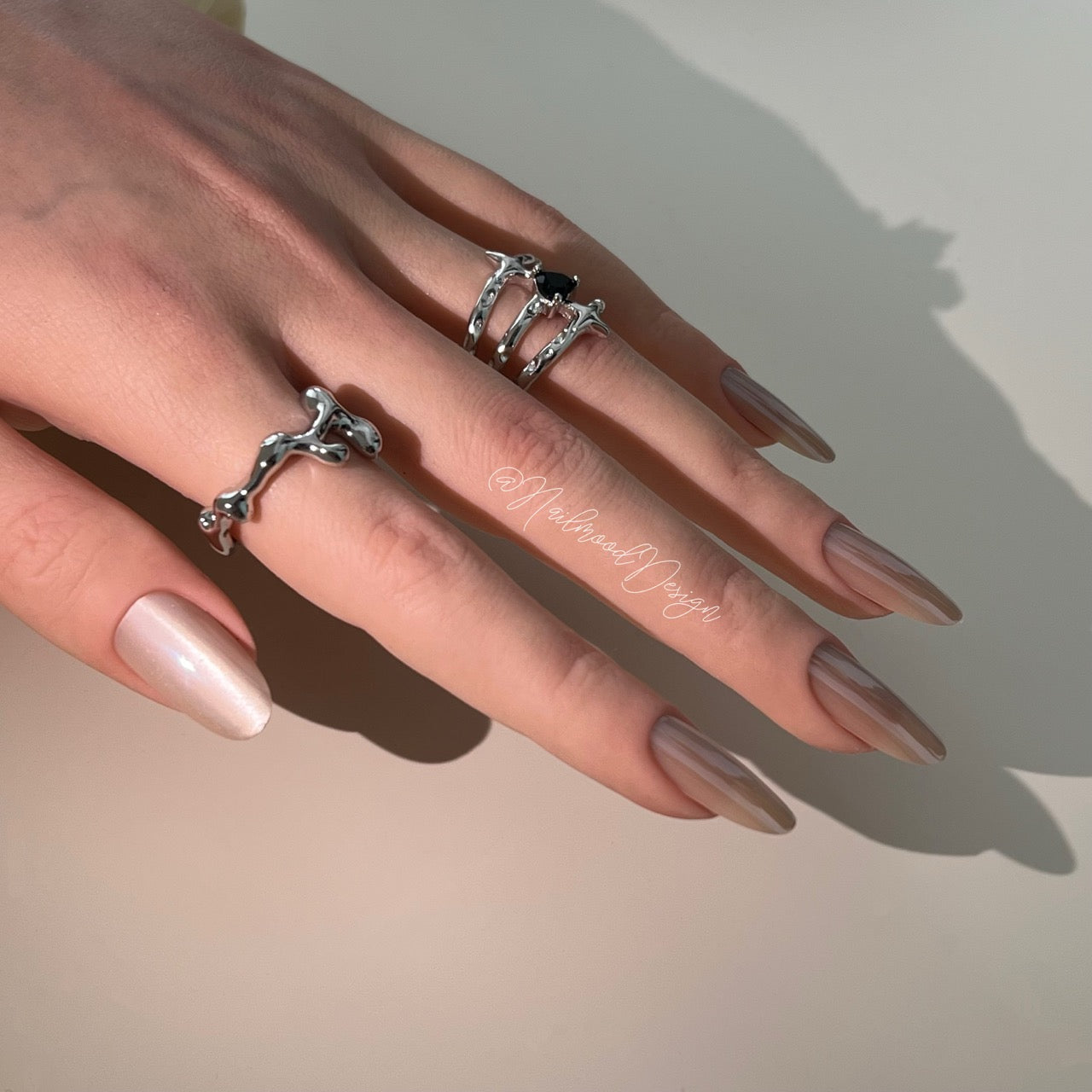 Nude Glow Press-ons Long Oral