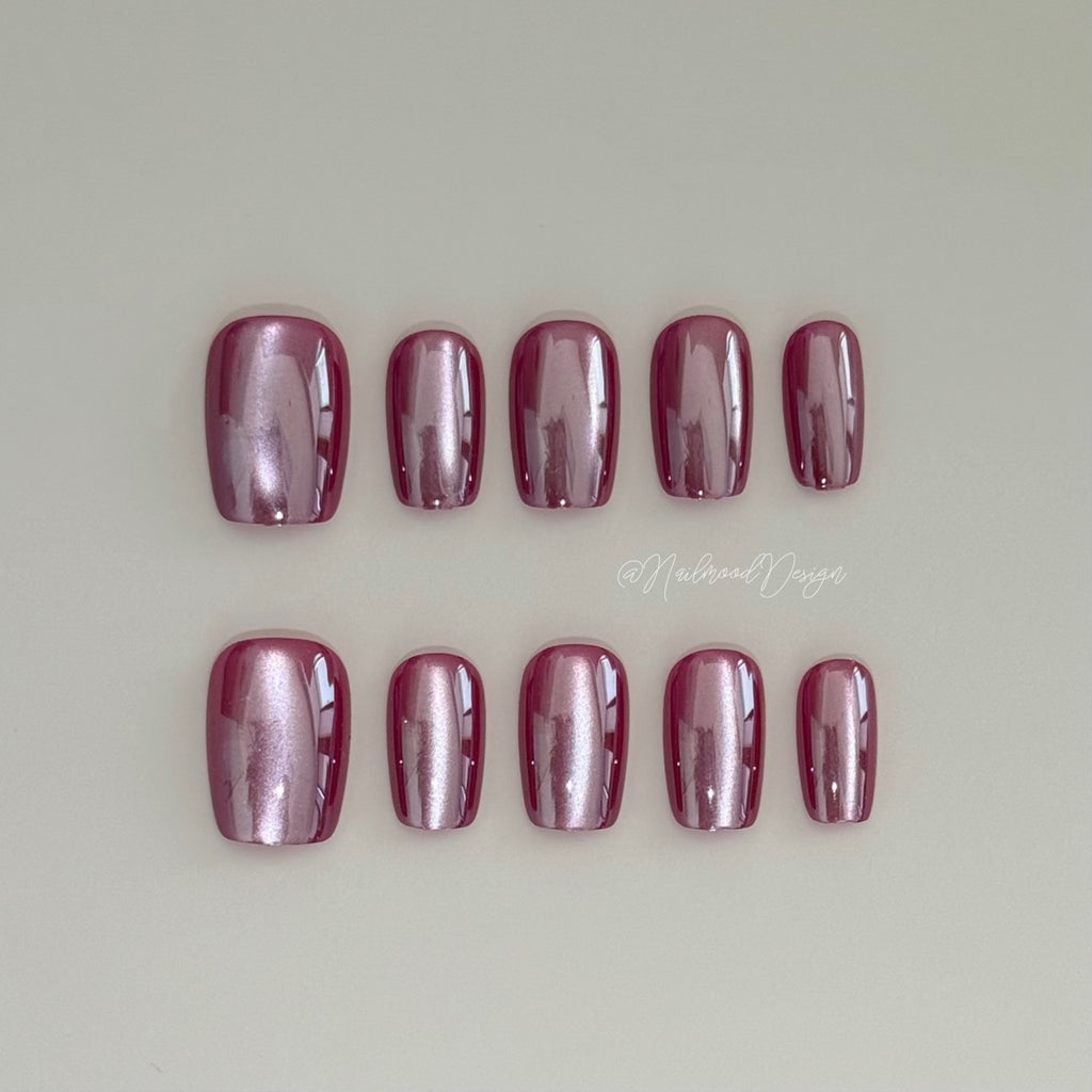 Velvet Wine Flash Press-On Nails