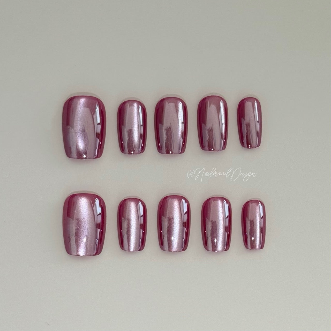 Velvet Wine Flash Press-On Nails