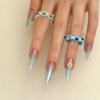 Lunar Breeze Frangipani Press-ons