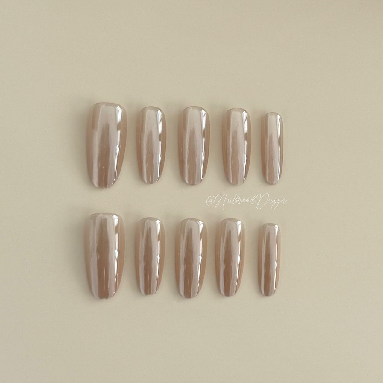 Nude Glow Press-ons Long Oral