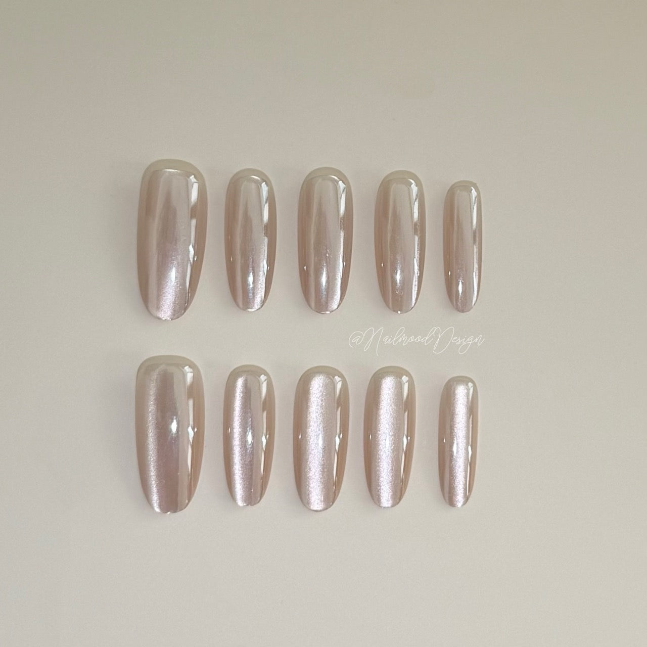 Nude Glow Press-ons Long Oral