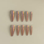 Neon Nebula Press-ons Long Oval